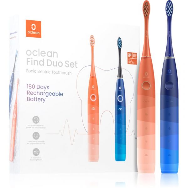 Oclean Escova de Dentes Elétrica Find Duo Set