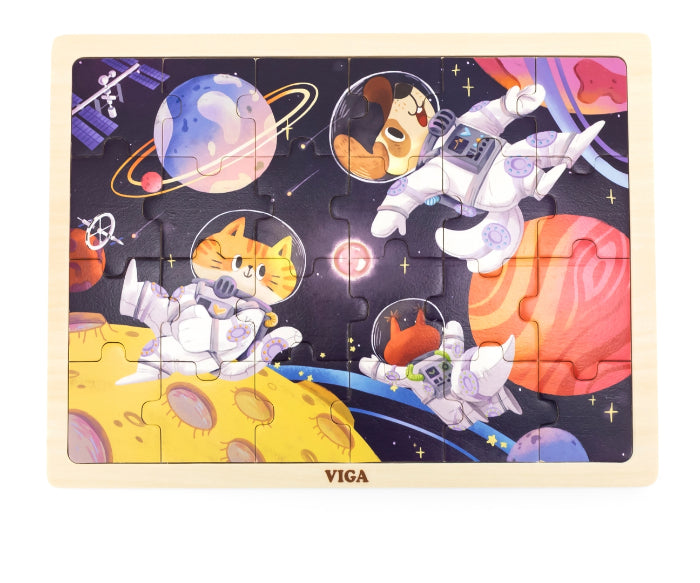 Puzzle de madeira de 24 peças Viga Espaço