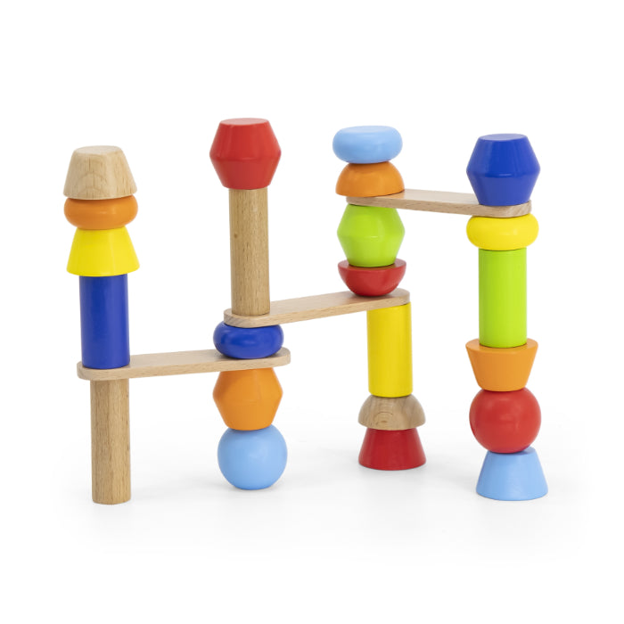 Jogo de construção de torres de blocos Viga