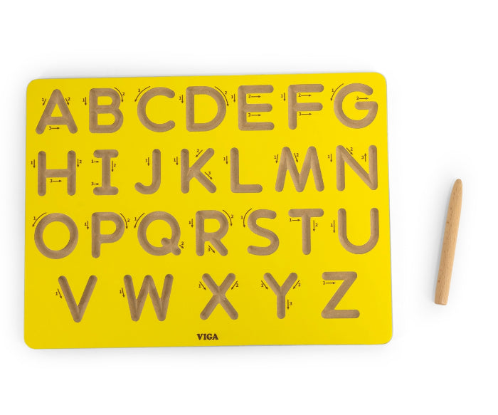 Prancheta de madeira Viga letras maiúsculas