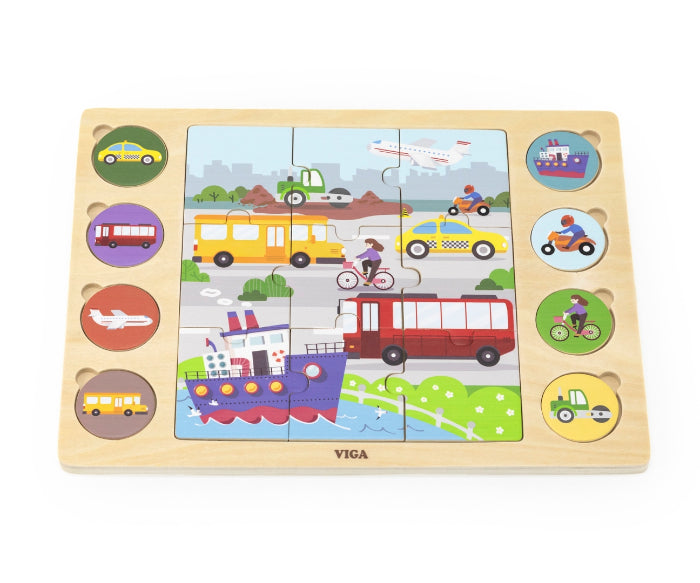 Encontre e combine Puzzle Viga Cidade