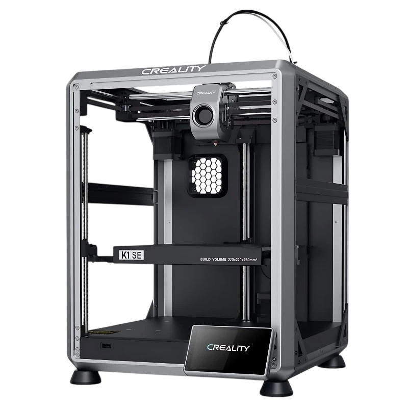 Creality K1 SE - Alta velocidade 600mm/s, Tamanho de impressão 220x220x250mm, Arrefecimento rápido Preto FDM