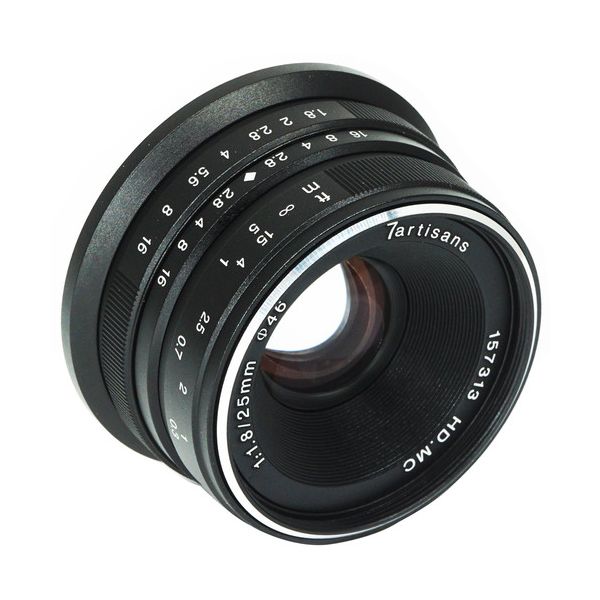 Objetiva 7Artisans 25mm F/1.8 para Micro 4/3 Black