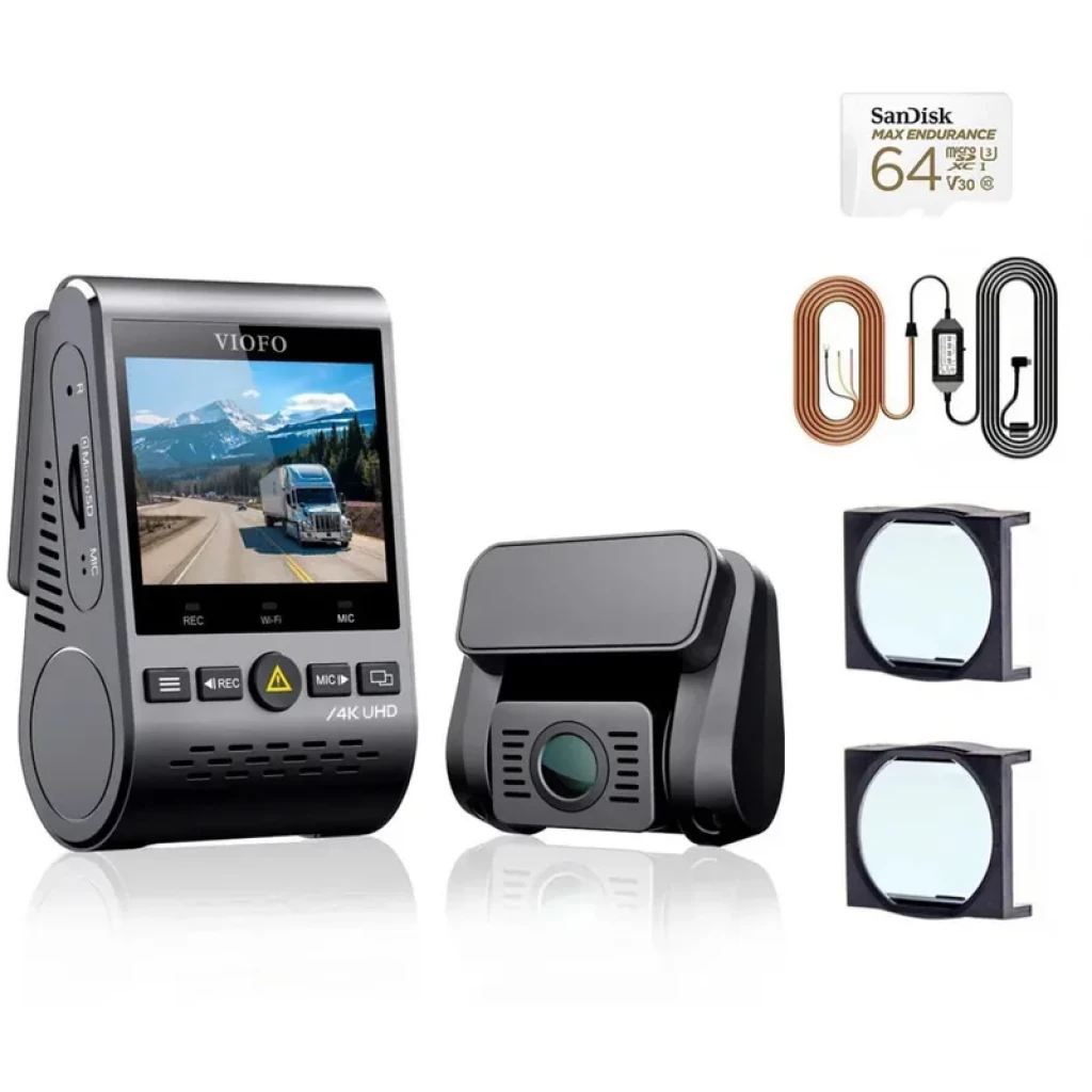 VIOFO A129 Pro Duo 4K UHD – Câmara de bordo dupla com Wi-Fi e GPS