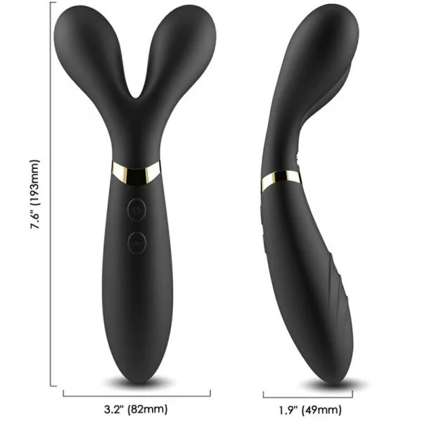 Armony Massager Y-wand e Vibrador Cabeça Dupla Preto