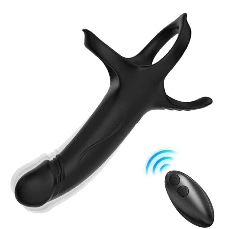 Armony – Dildo Com Anel E Controle Remoto Vibrador Preto