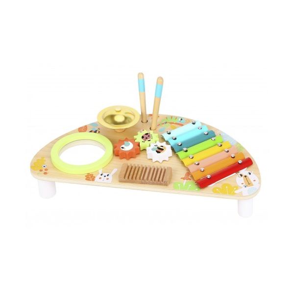 AndreuToys Mesa De Madeira Com 5 Instrumentos Musicais