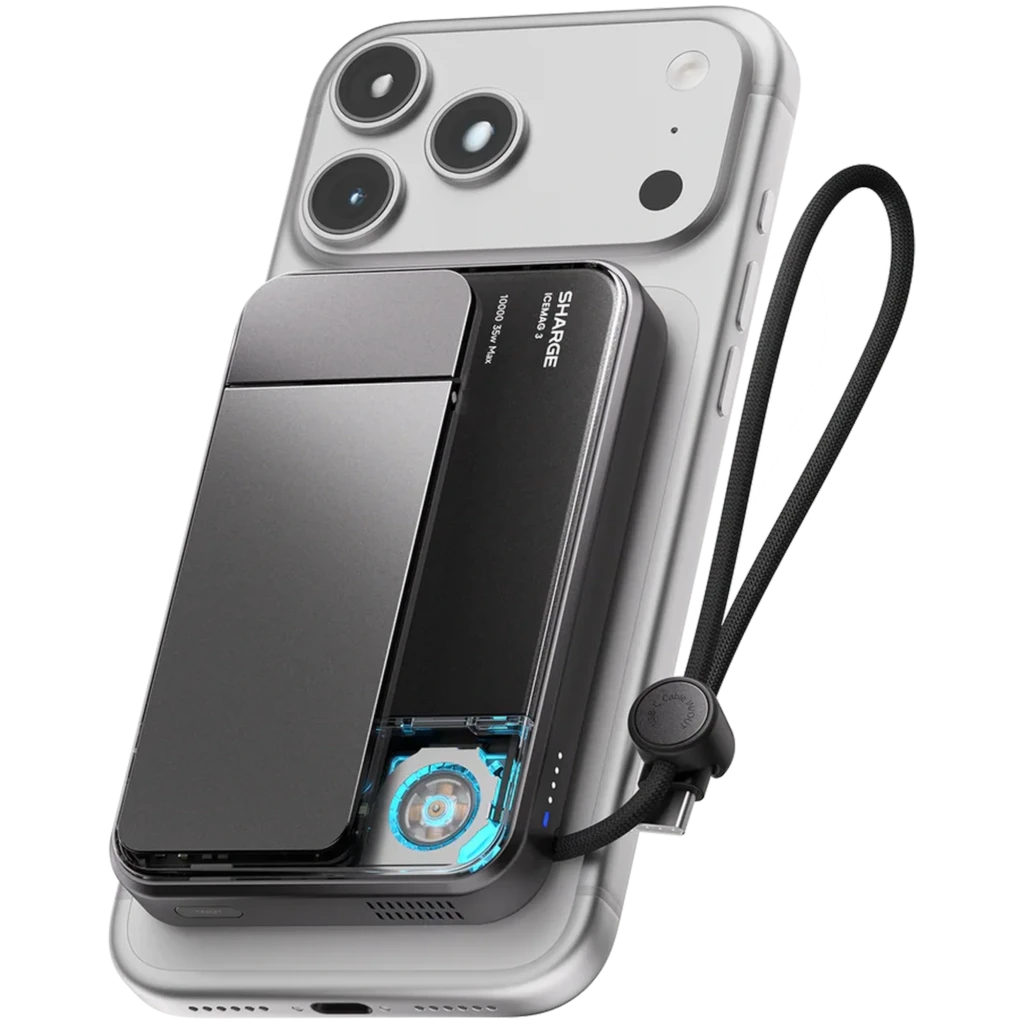 Sharge ICEMAG 3 Qi2 25 W 10 000 mAh Active Cooling – Power Bank