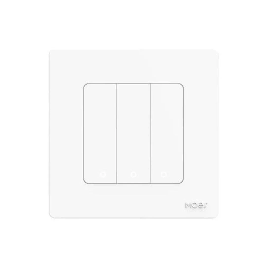 MOES Comando de cenários 3 Botões Zigbee Branco - Série Star Ring