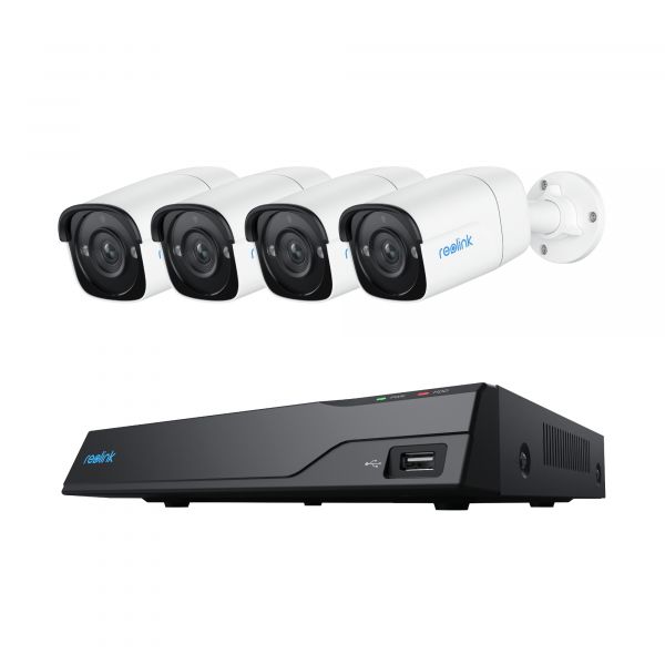 Reolink Kit Vigilância NVR PoE RL-NVS8-5MB4 5MP 2K+ Visão Noturna Detecção IA Áudio Bidirecional