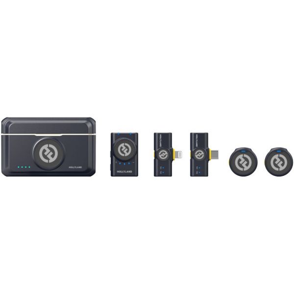 Hollyland Microfone Lavalier Wireless Lark M2 Combo Duo Preto