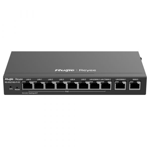 Reyee Switch PoE Cloud Managed 8x PoE+ RJ45 GE 2x RJ45 GE