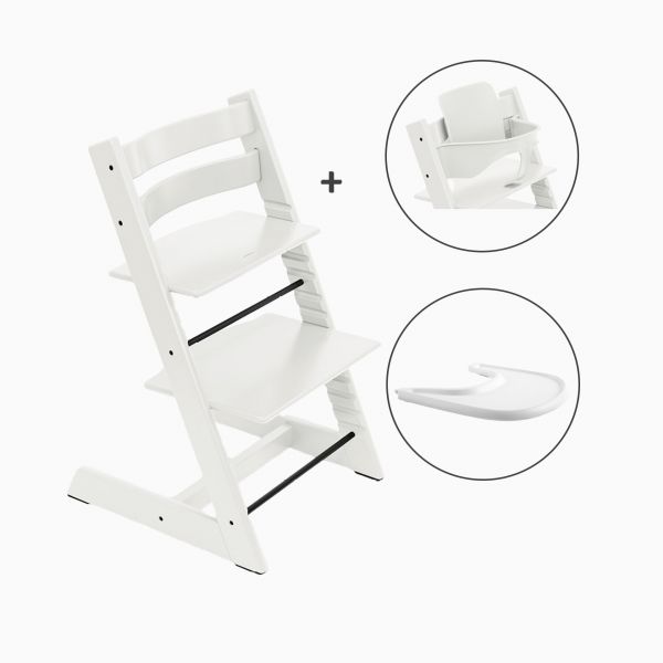 Stokke Bundle Tripp Trapp + Babyset + Bandeja White