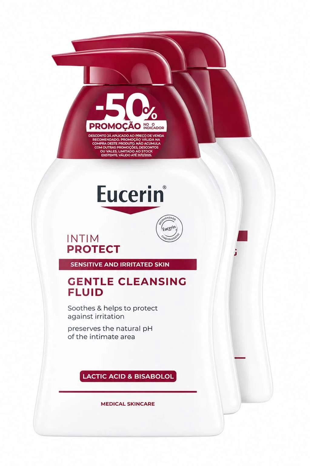 Eucerin DUO Gel de Higiene Íntima 2x250ml com desconto de 50% na 2ª embalagem