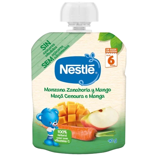 Nestlé Pacotinho de Fruta Maçã Cenoura Manga 90g 6M+