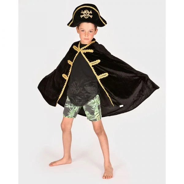 Den Goda Fen Fato De Pirata Infantil 3-8 Anos Black