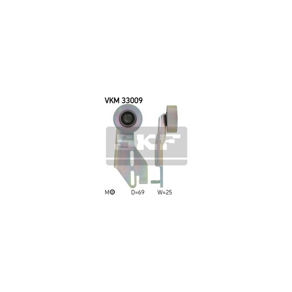 SKF - VKM 33009 - Rolo tensor, correia trapezoidal estriada - 7316571331843
