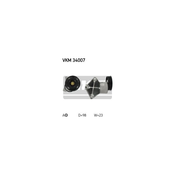 SKF - VKM 34007 - Rolo tensor, correia trapezoidal estriada - 7316571663807