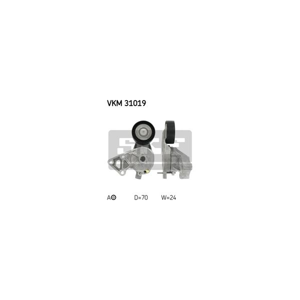 SKF - VKM 31019 - Rolo tensor, correia trapezoidal estriada - 7316572282311