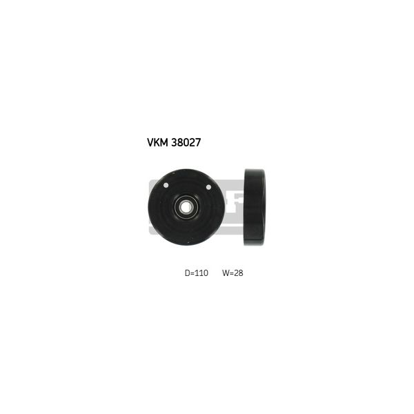 SKF - VKM 38027 - Polia de desvio/de guia, correia trapezoidal estriada - 7316572432211