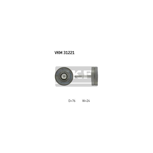 SKF - VKM 31221 - Polia de desvio/de guia, correia trapezoidal estriada - 7316574089185