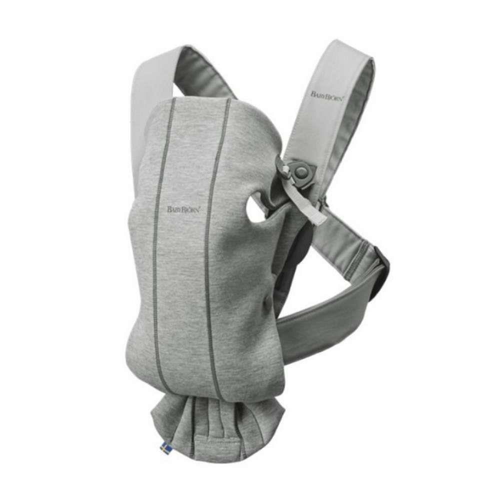 Marsúpio/Porta-Bebés BabyBjörn Mini 3D Jersey Cinza Claro