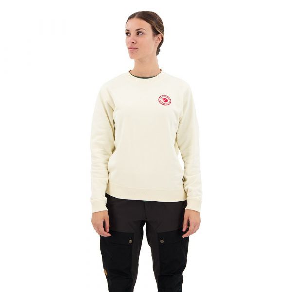 Fjällräven 1960 Logo Badge Sweatshirt Beige XL Mulher