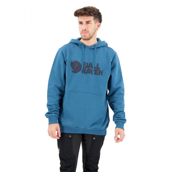 Fjällräven Logo Hoodie Azul L Homem