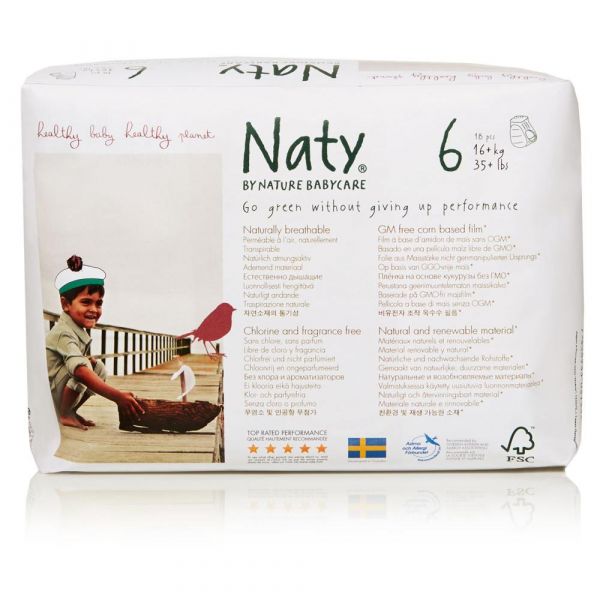 Naty Ab Calça Fralda Nº 6 Naty 16+ Kg, 18 Ud