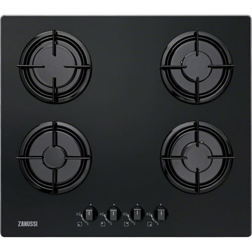 Placa a Gás Zanussi ZGO65414BA | 59 cm | 4 Zonas | Preto