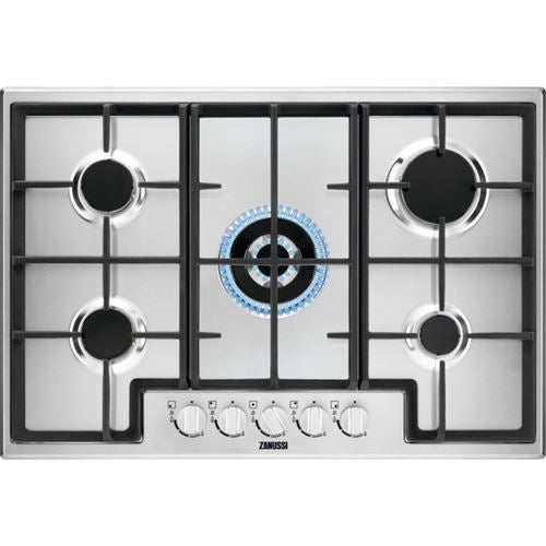 Placa a Gás Zanussi ZGH76524XS | 74,4 cm | 5 Zonas | Aço inoxidável