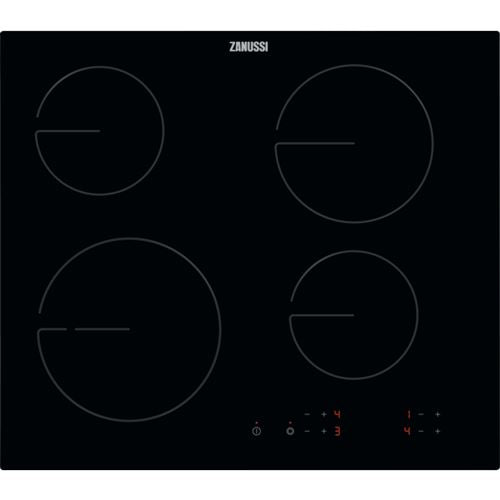 Placa de Vitrocerâmica Zanussi ZHRN642K | 59 cm | 4 Zonas | Preto