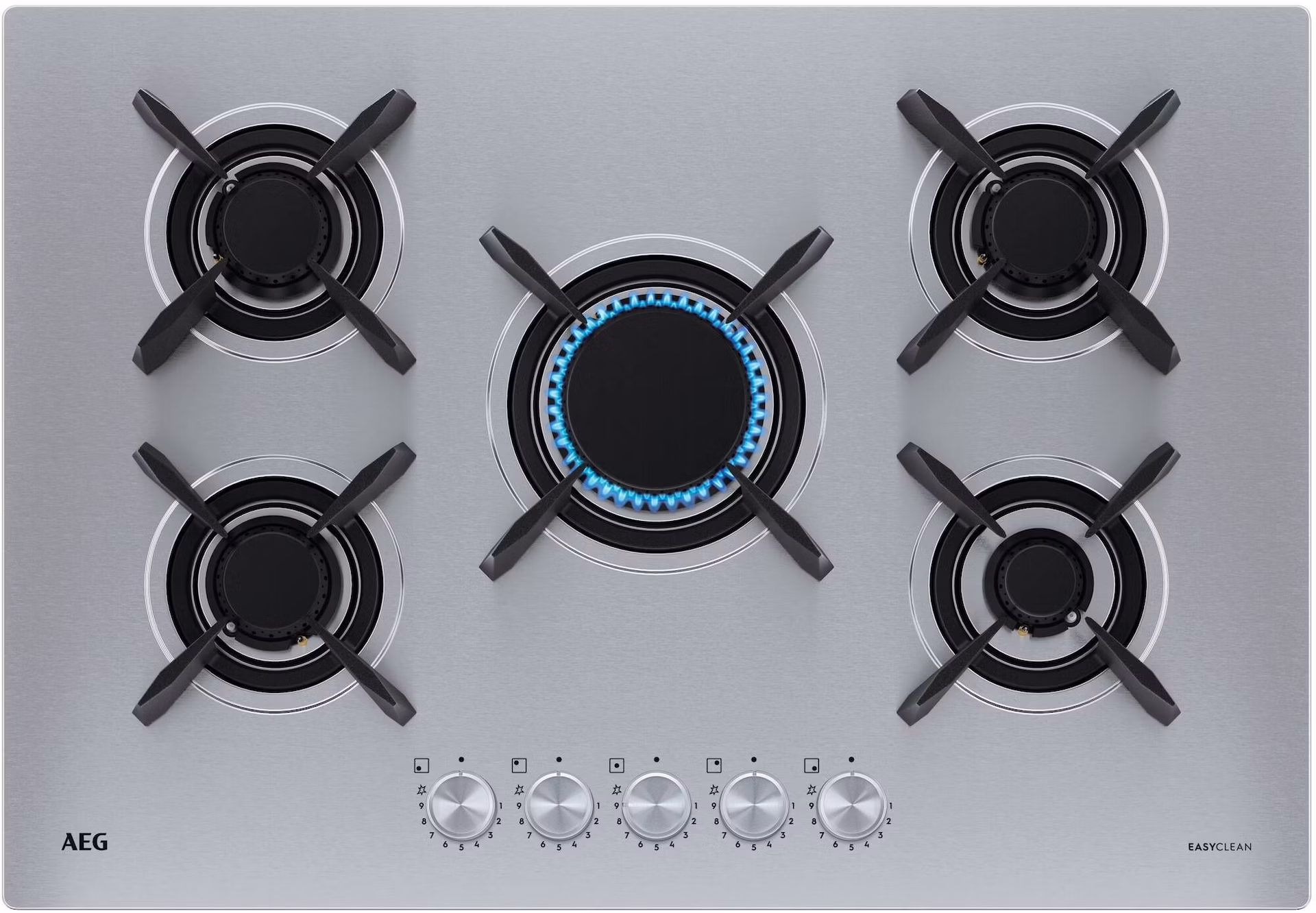 Placa a Gás AEG HGB75423UZ | 5 Zonas, Ultraflat, Inox