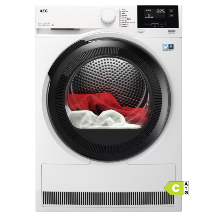 Máquina de Secar Roupa AEG TR818A4OB 8Kg Classe C