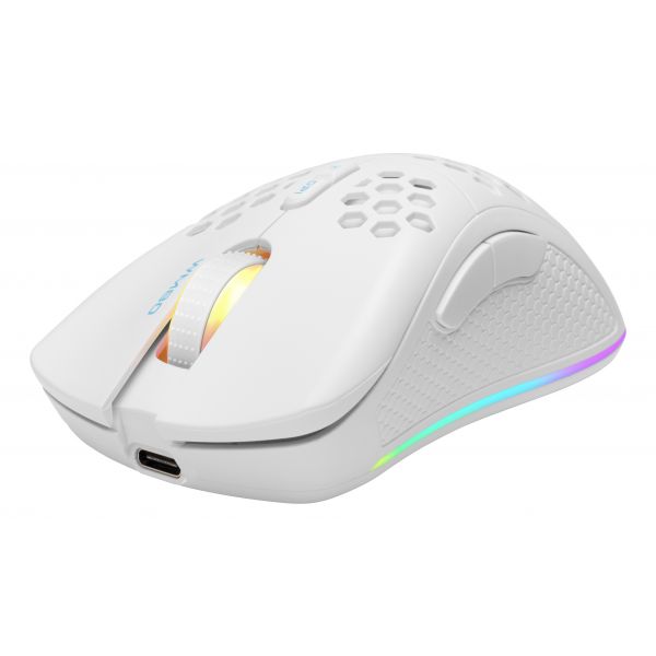 Deltaco GAM-120-W 4800 DPI Branco Sem Fios