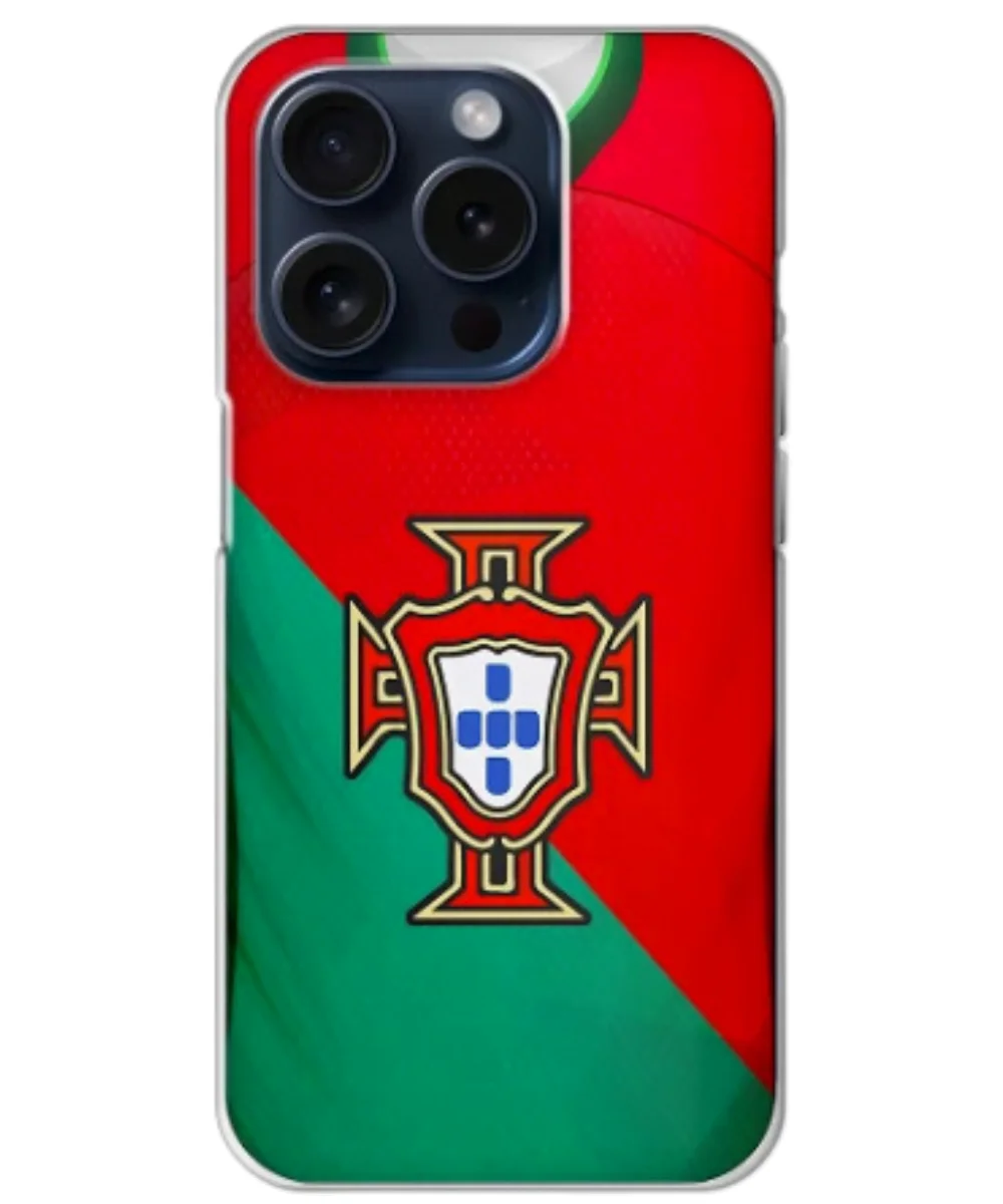 Capa de Silicone Seleção Portugal para iPhone 15 Pro