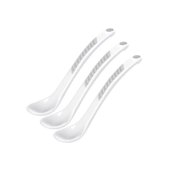 Twistshake Conjunto 3 Colheres Curvadas Brancas