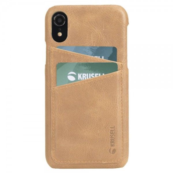 Krusell Capa Sunne Vintage 2card iPhone XR Beje