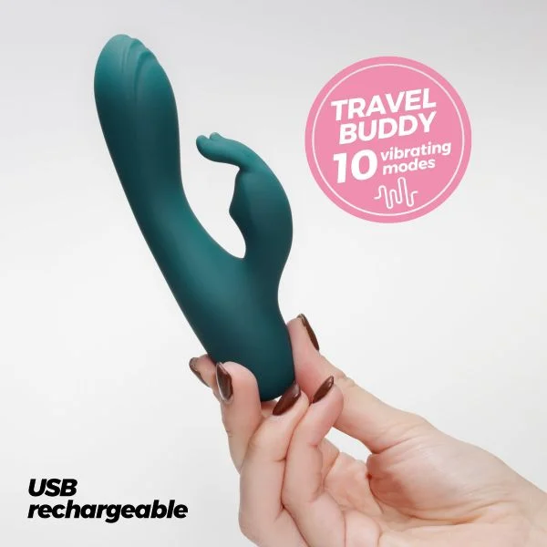Crushious Mini Vibrador Recarregável Coelho Lola Verde