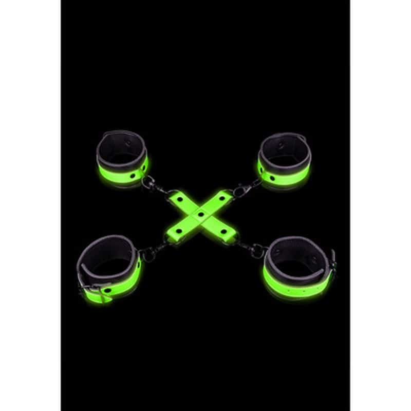 Algemas Para Pulsos E Tornozelos Com Hogtie Glow In The Dark Ouch!