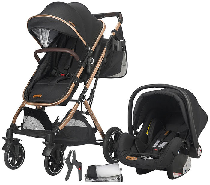 Carrinho de passeio conversãvel 3 em 1 Cocolle Ravello Diamond Black