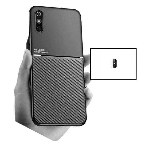 Kit Capa Magnetic Lux + Película Câmara Traseira para Xiaomi Redmi 9A Sport
