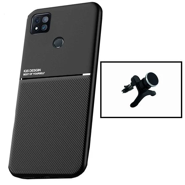 Kit Capa Magnetic Lux + Suporte Magnético de Carro Reforçado para Xiaomi Redmi 9 Activ
