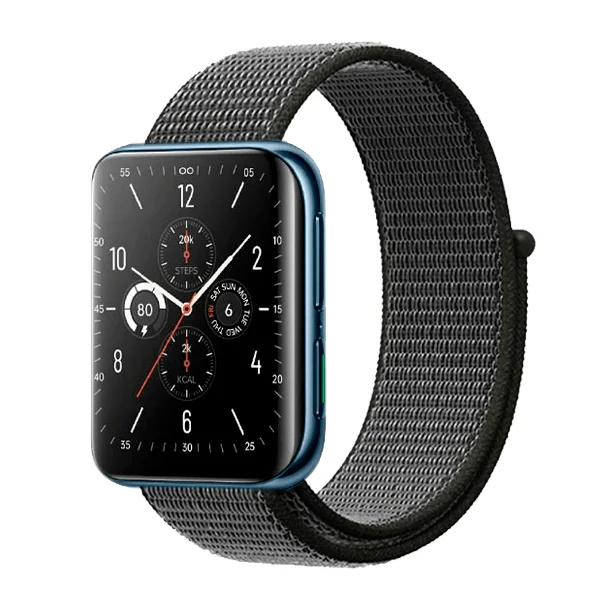 Bracelete NylonSense para Oppo Watch 46mm - Preto