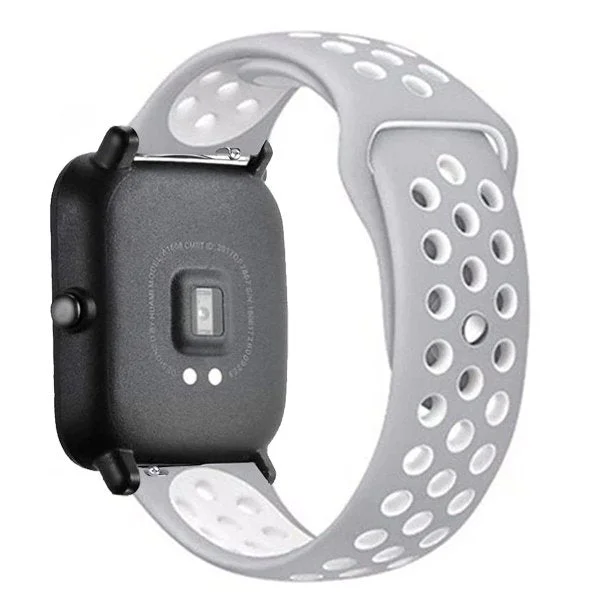 Bracelete SportyStyle para Amazfit GTR 3 - 47mm - Cinza / Branco