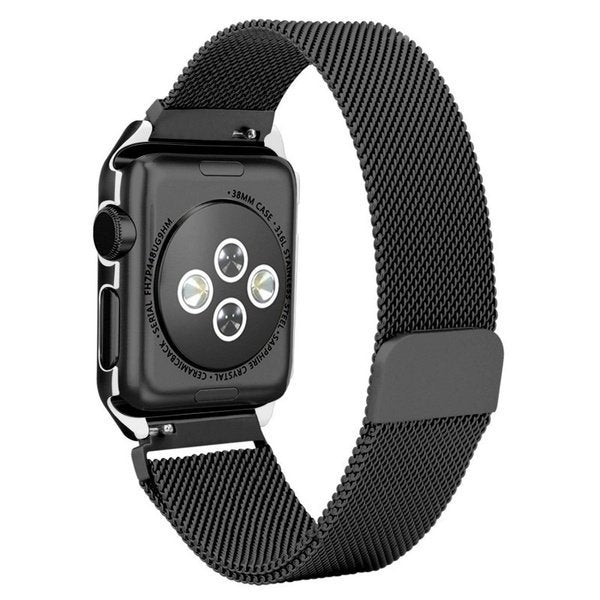 Bracelete Milanese Loop Fecho Magnético para Fossil Gen 6 - 42mm - Preto