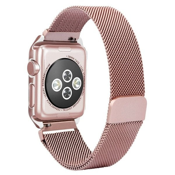 Bracelete Milanese Loop Fecho Magnético para Fossil Gen 6 - 42mm - Rosa