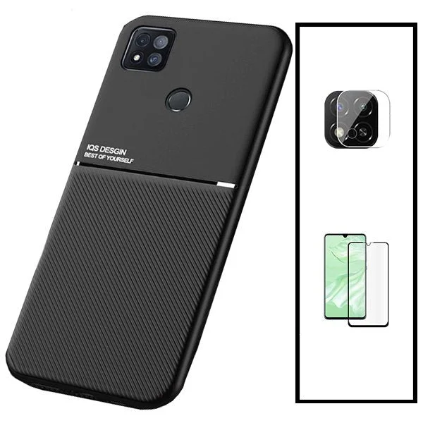 Kit Capa Magnetic Lux + 5D Full Cover + Película de Câmara Traseira para Xiaomi Poco C31