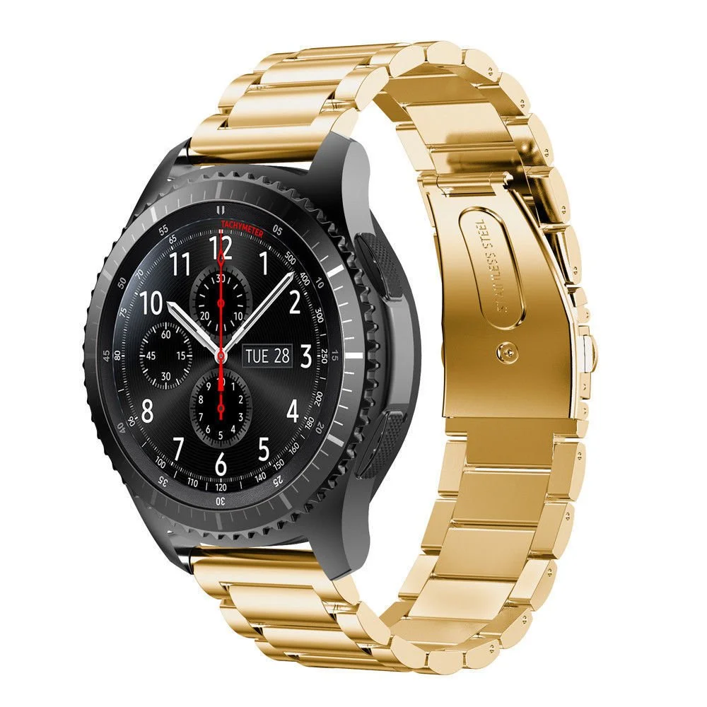 Bracelete Aço Stainless Lux + Ferramenta para Huawei Watch GT 3 46mm - Ouro