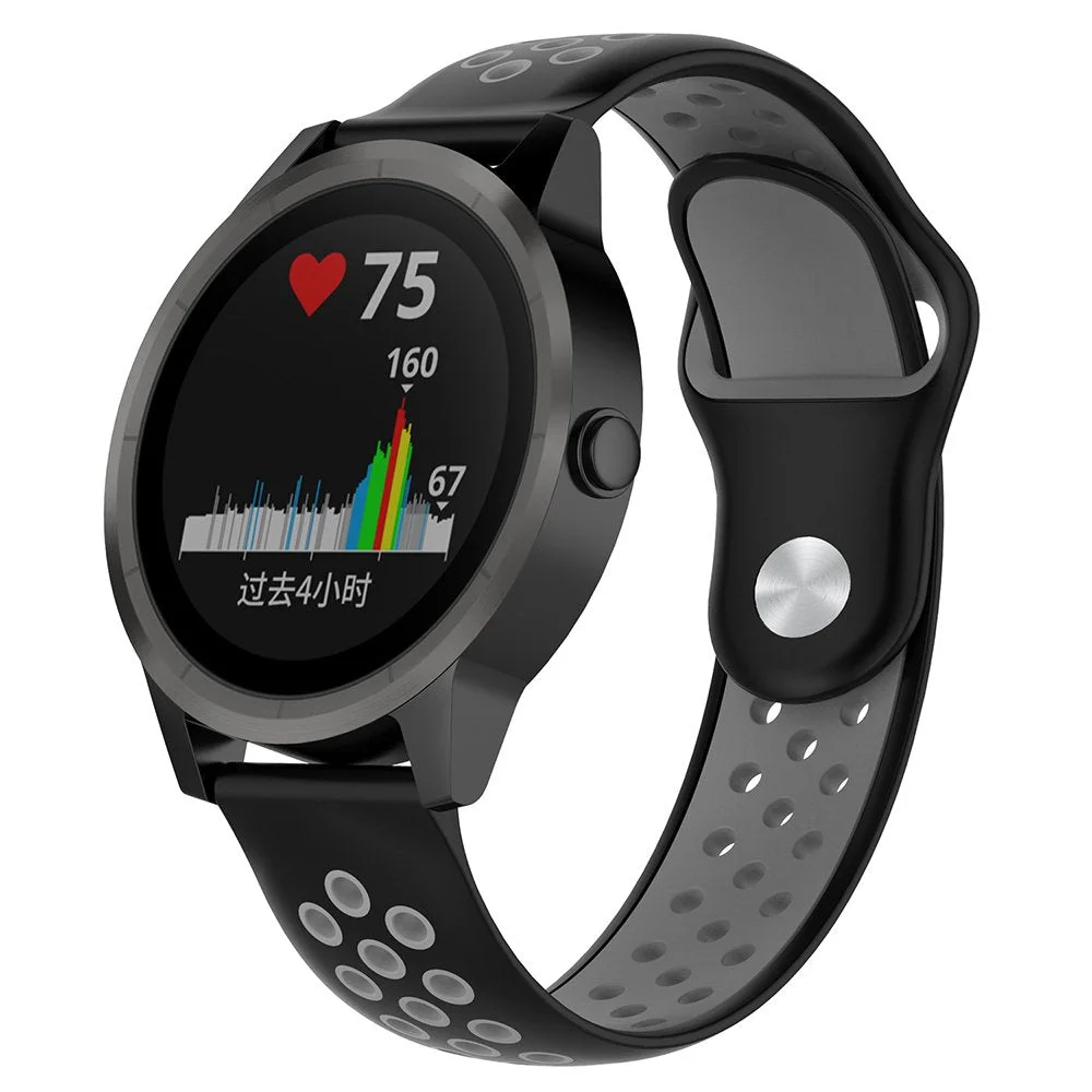 Bracelete SportyStyle para Huawei Watch GT 3 46mm - Preto / Cinza